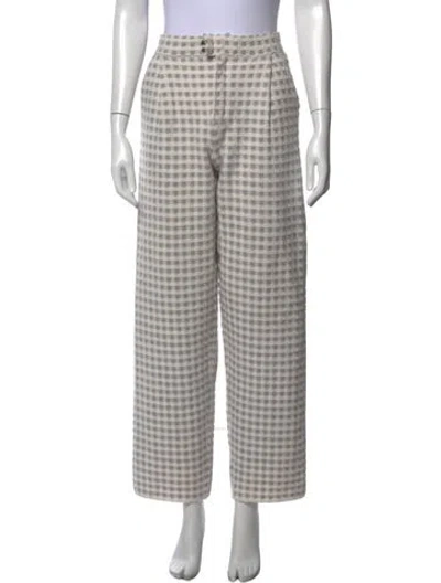Pre-owned Barrie Cashmere Wide Leg Pants In Grey