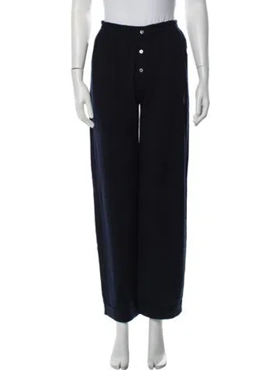 Pre-owned Barrie Cashmere Wide Leg Pants W/ Tags In Blue