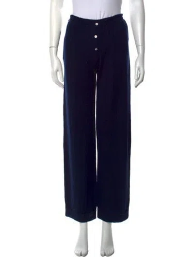 Pre-owned Barrie Cashmere Wide Leg Pants W/ Tags In Blue