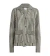 Barrie Cashmere-wool-silk Houndstooth Cardigan In Multi