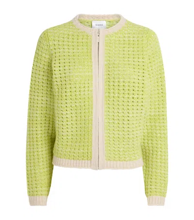Barrie Cashmere-wool Zip-up Cardigan In Green
