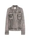 Barrie Denim Printed Regular Jacket In Gray