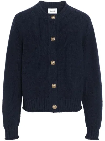 Barrie Chunky Cashmere Cardigan In Blue