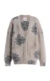Barrie Cockade Floral Cashmere Cardigan In Multi