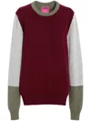Barrie Colour-block Cashmere Jumper In 红色