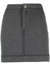 Barrie High-rise Denim Skirt In Grey