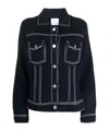 Barrie Contrast-stitching Button-up Jacket In Black