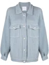 Barrie Knitted Button-front Jacket In Blue