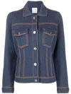 Barrie Contrast-stitching Button-up Jacket In Blue