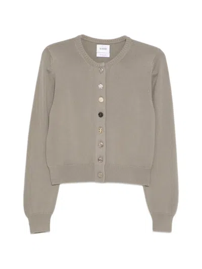 Barrie Cotton And Cashmere Jewelled Button Cardigan In Neutral