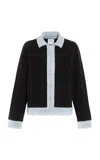 Barrie Cotton-cashmere Blend Jacket In Black