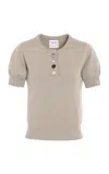 Barrie Cotton-cashmere Polo Top In Multi