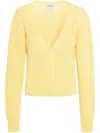 Barrie Crochet-detail Cardigan In Gelb