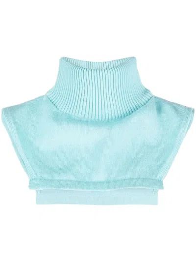 Barrie Cut-out Cashmere Collar In Blue
