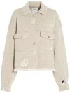 Barrie Denim Fringed Jacket In 中性色