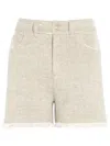 Barrie Denim Fringed Shorts In Neutrals