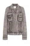 Barrie Denim Printed Regular Jacket In Gray