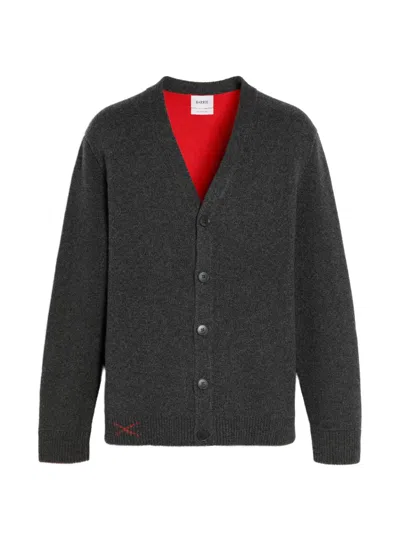 Barrie Double-faced Button-up Cardigan In Gray