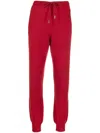 Barrie Drawstring Cashmere Trousers In Red