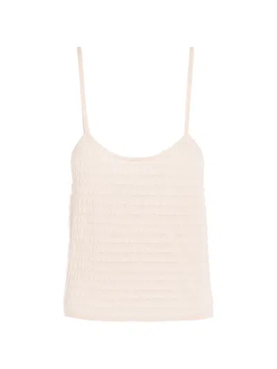 Barrie Embossed Knit Top In Pink