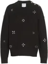 Barrie Embroidered Cashmere Jumper In Black