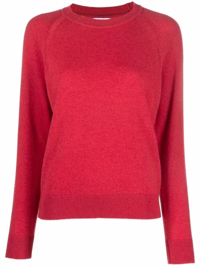 Barrie Fine-knit Cashmere Jumper In Red