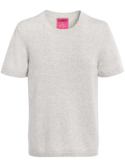 Barrie X Sofia Coppola Silk-cashmere Tee In Grey