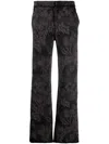 Barrie Floral-jacquard Straight-leg Lurex Trousers In Black