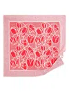 Barrie Floral-motif Scarf In Red