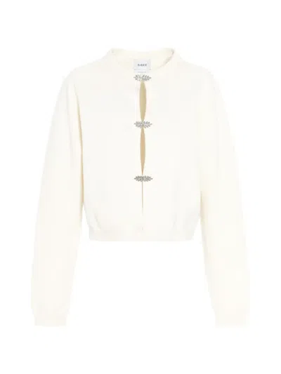 Barrie Gem-embellished Cashmere Cardigan In Yellow