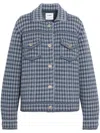 Barrie Gingham Cashmere-blend Jacket In Blue