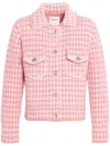 Barrie Gingham Cashmere-blend Jacket In Rosa
