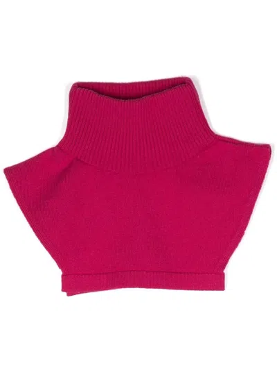 Barrie High-neck Cashmere Collar In Pink