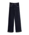 Barrie High-rise Wide-leg Trousers In Blue