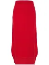 Barrie High-waisted Knit Skirt In Red