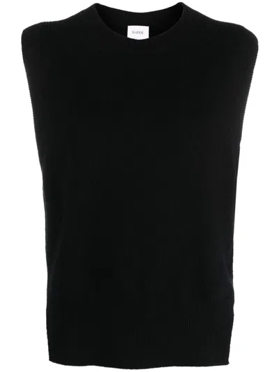 Barrie Iconic Sleeveless Cashmere Jumper In Black