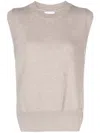 Barrie Iconic Sleeveless Cashmere Jumper In Neutrals