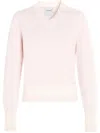 Barrie Jersey Cuello V Rosa In White