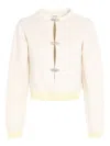 Barrie Jewel-detail Cashmere Cardigan In Neutral