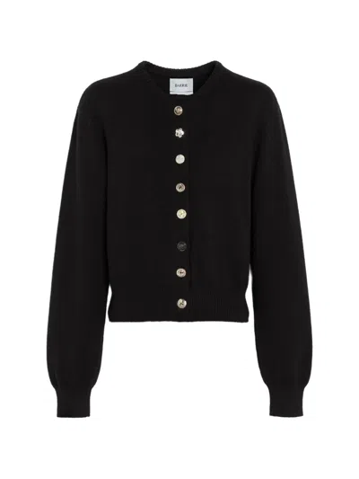 Barrie Jewelled Buttons Cardigan In Black