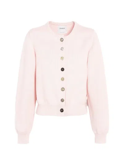 Barrie Jewelled Buttons Cardigan In Pink