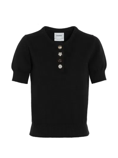 Barrie Jewelled Buttons Top In Black