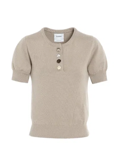 Barrie Jewelled Buttons Top In Neutral