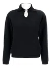 Barrie Keyhole Long-sleeves Top In Black