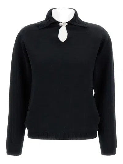 BARRIE KEYHOLE LONG-SLEEVES TOP