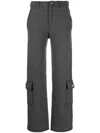 Barrie Mid-rise Cargo Trousers In Grey
