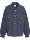 Barrie Knitted Denim Jacket In Blue