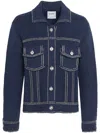 Barrie Denim-like Fitted Jacket In Blue