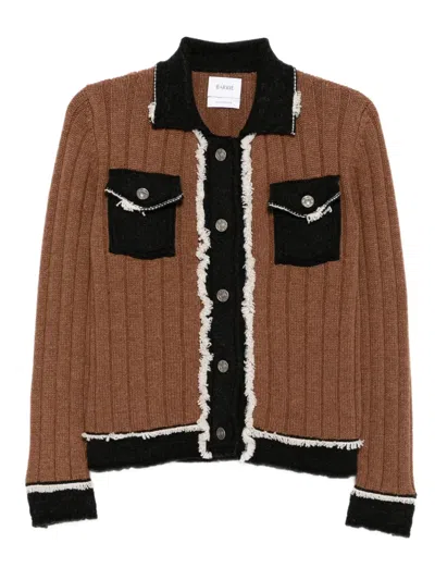 Barrie Knitted Jacket In Brown
