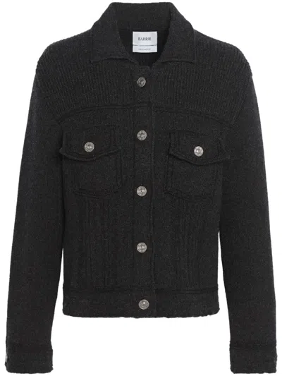 BARRIE CONTRAST-STITCH KNITTED JACKET